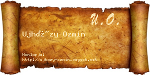 Ujházy Ozmin névjegykártya